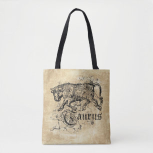 Vintage Zodiac Taurus Tygkasse