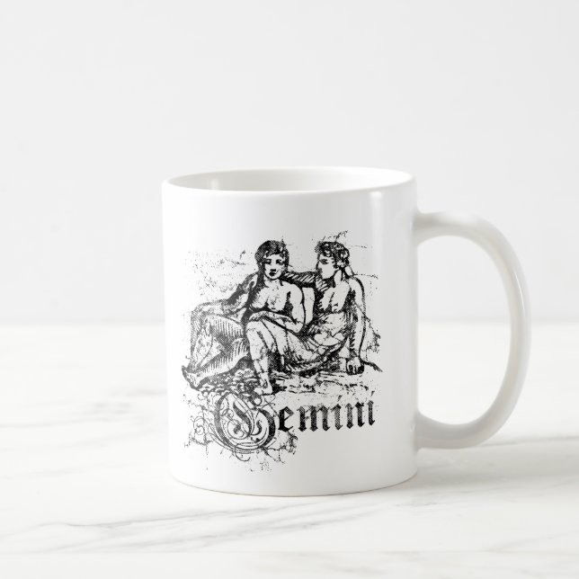 Vintage Zodiac Tvillingarna Kaffemugg (Höger)