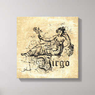 Vintage Zodiac Våg Canvastryck