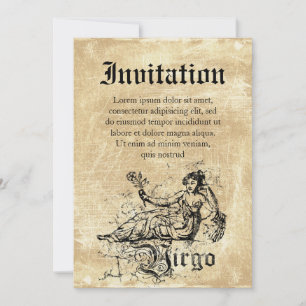 Vintage Zodiac Våg Inbjudningar