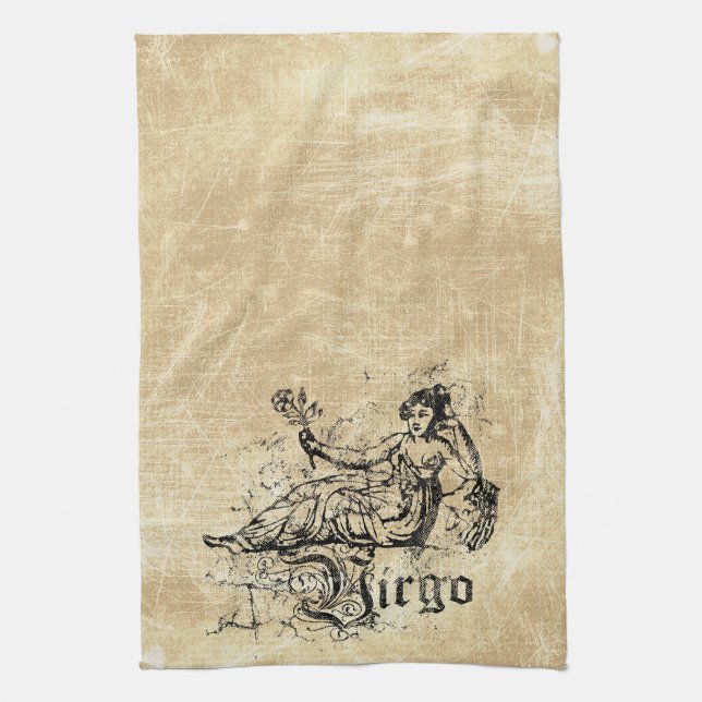 Vintage Zodiac Våg Kökshandduk (Vertikal)