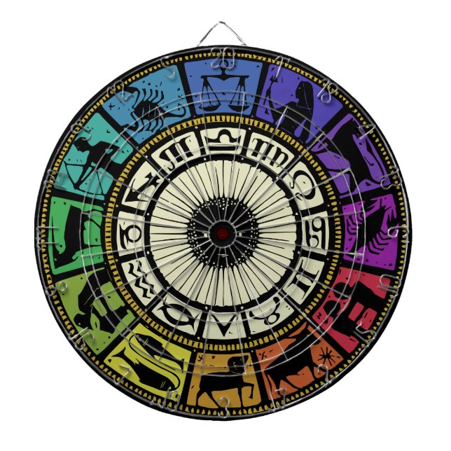 Vintage Zodiac Wheel Darttavla (Framsidan)