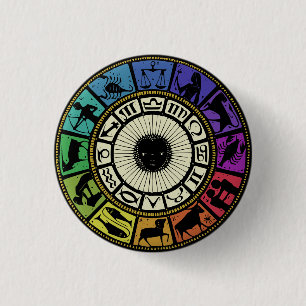 Vintage Zodiac Wheel Knapp