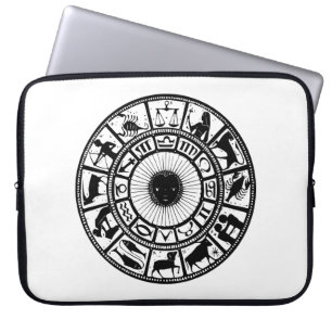 Vintage Zodiac Wheel Laptop Fodral