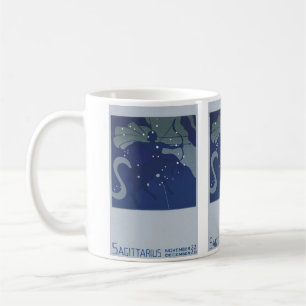 Vintage Zodiak Astrologi Skytten Stjärnbild Kaffemugg