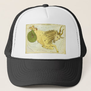 Vintage Zodiak, Astrologi Stenbockens Konstellatio Keps