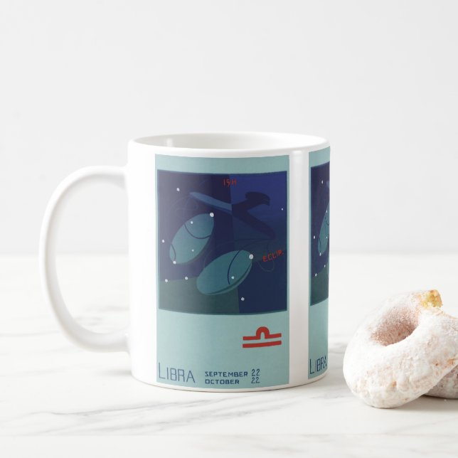 Vintage Zodiak Astrologi Vågen Konstellation Kaffemugg (Med munk)