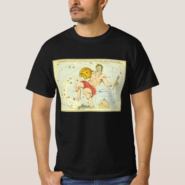 Vintage Zodiak, Astrologi Vattumannen Konstellatio Tröja (Framsida)