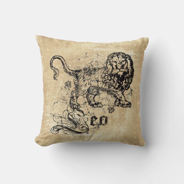 Vintage Zodiak Lejonet Kudde (Framsida)