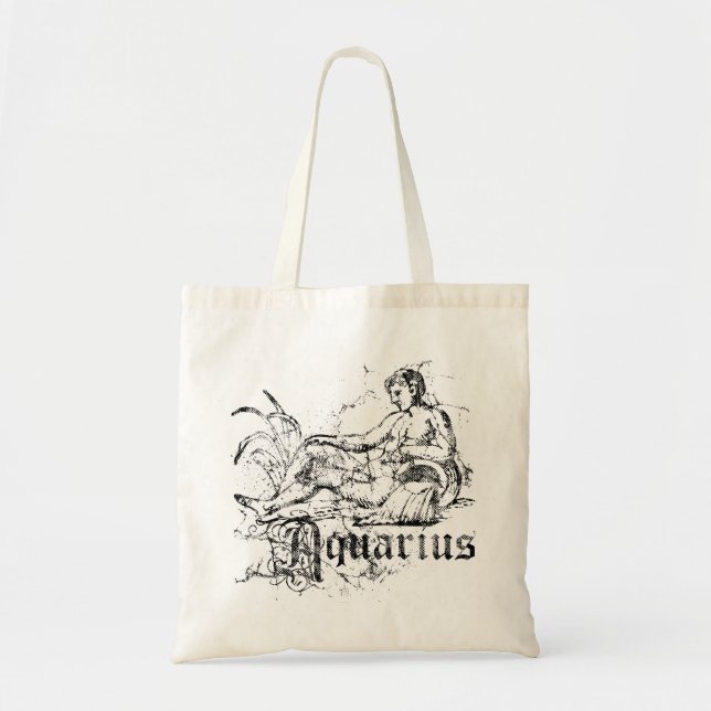 Vintage Zodiak Vattumannen Tygkasse (Framsidan)