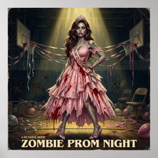 Vintage Zombie Studsammankomstens Drottning Poster