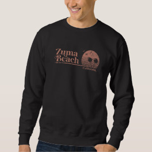 Vintage Zuma Beach California Handflatan Träd Ca R Lång Ärmad Tröja