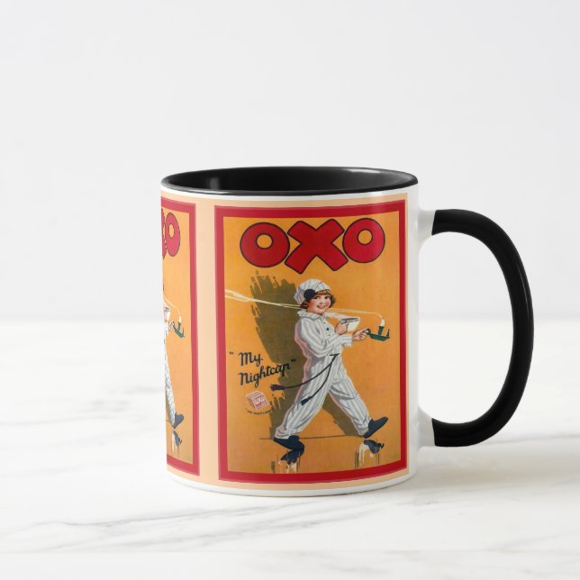 Vintageadvertizing som är oxo, min nightcap mugg (Höger)