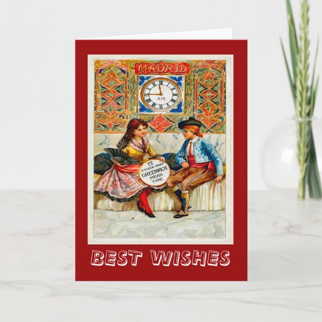 Vintageadvertizingen, reser affischen Madrid Kort (Framsida)