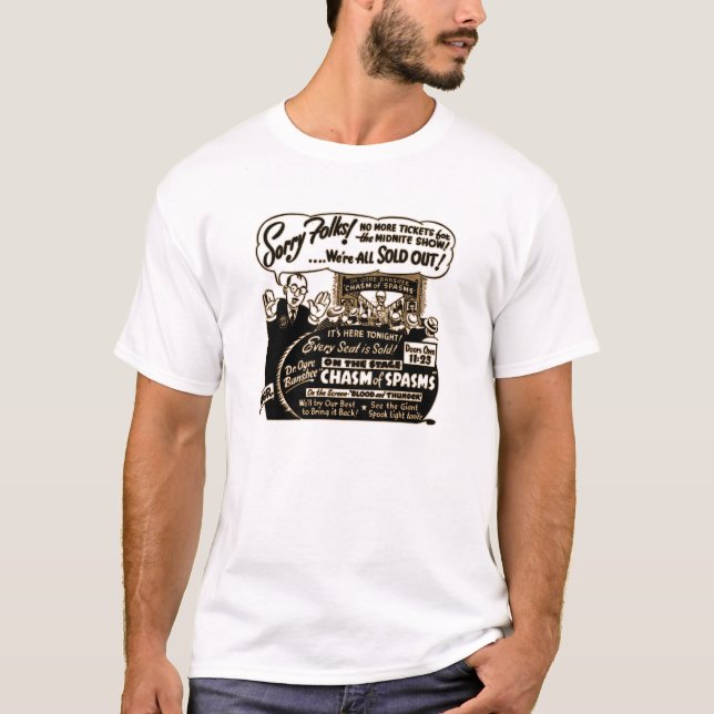 Vintageadvertizingen undertecknar tee shirt (Framsida)