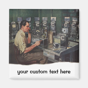 Vintageaffären, löntelefon ringer repairmanen magnet