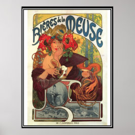 Vintageaffisch Alphonse Mucha Ölaffisch Poster