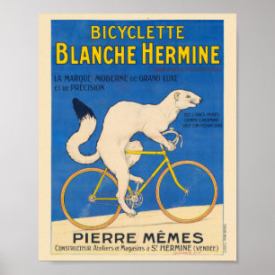 Vintageaffisch Bicyclette Blanche Hermine 1926 Poster
