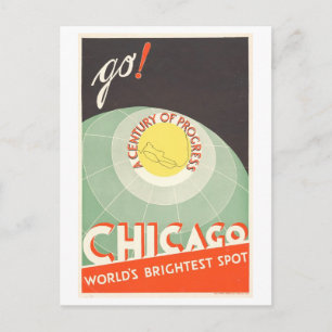 Vintageaffisch från Chicagos världsutställning (19 Vykort