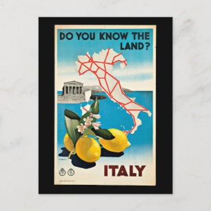 Vintageaffisch, Italien, Vykort