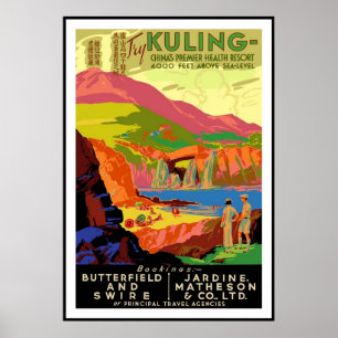 Vintageaffischtryck Kina Kuling Health Resort Poster