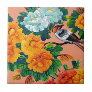 Vintageakvarellfåglar Kakelplatta