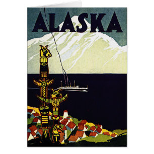 vintagealaska affisch hälsningskort