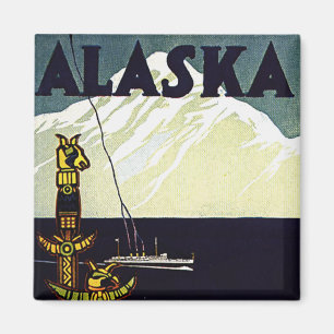 vintagealaska affisch magnet