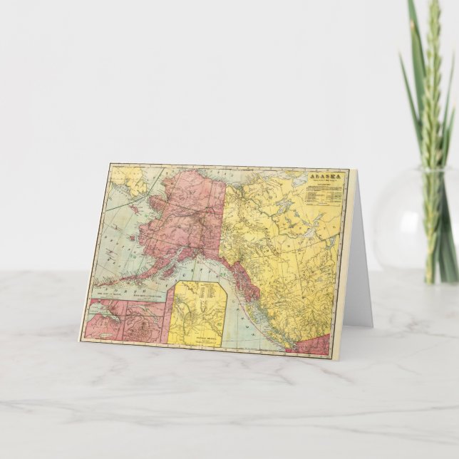 VintageAlaska karta Kort (Framsida)
