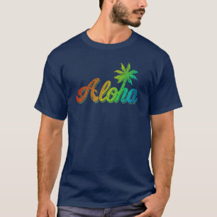 VintageAloha T-tröja - klassikerregnbåge Hawaii Tee