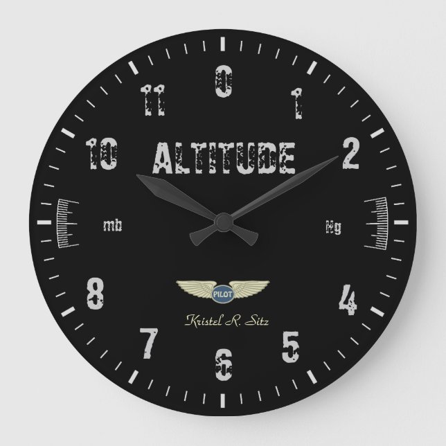 VintageAltimeter Stor Klocka (Framsida)