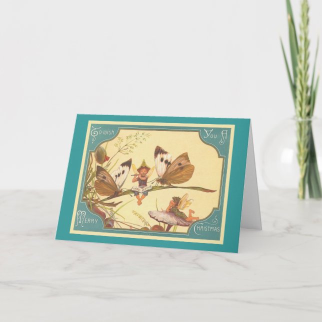 "Vintageälvorjulkort ", Helgkort (Framsida)