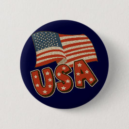 VintageAmerika flagga Knapp