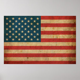 VintageAmerika flagga Poster