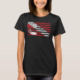 Vintageamerikandykare besegrar flaggaUSA dyka T Shirt