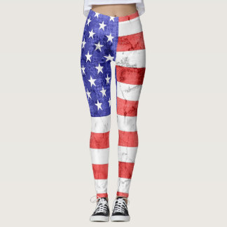 Vintageamerikanska flaggan #5 leggings