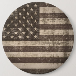 Vintageamerikanska flaggan knäppas knapp