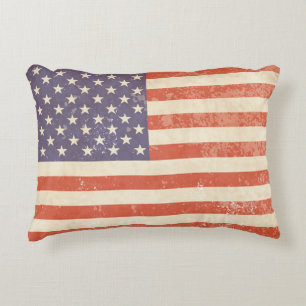 Vintageamerikanska flaggan - kudde