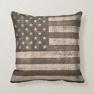 Vintageamerikanska flaggan kudder kudde