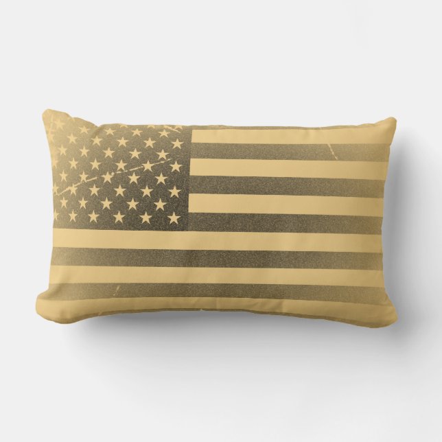 Vintageamerikanska flaggan lumbarkudde (Framsida)