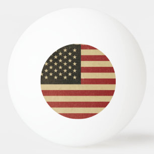 Vintageamerikanska flaggan pingisboll