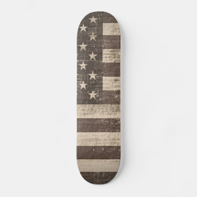Vintageamerikanska flaggan - Skateboard (Framsida)