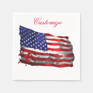 Vintageamerikanska flaggan Thunder_Cove Pappersservett