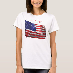 Vintageamerikanska flaggan Thunder_Cove T Shirt