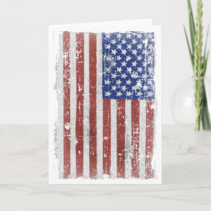 Vintageamerikanska flaggankonst kort