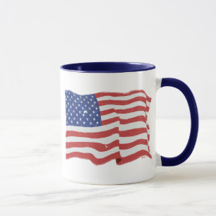 Vintageamerikanska flagganmugg mugg