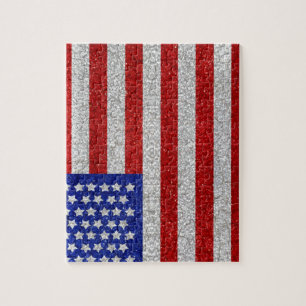 Vintageamerikanska flagganpussel pussel