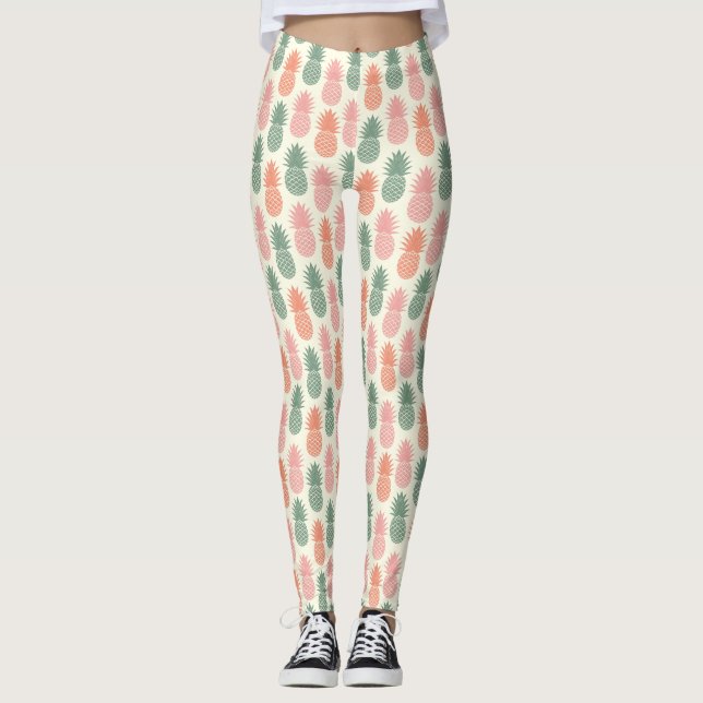 Vintageananasmönster 2 leggings (Framsida)