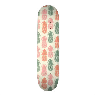 Vintageananasmönster 2 old school skateboard bräda 21,6 cm