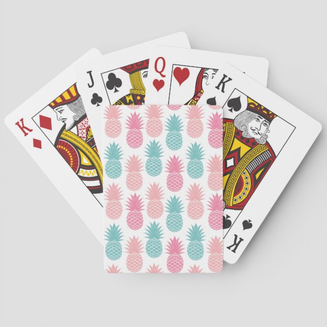 Vintageananasmönster Spel Kort (Baksidan)
